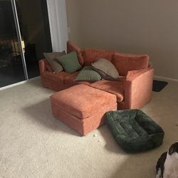 Orange Sectional Couch