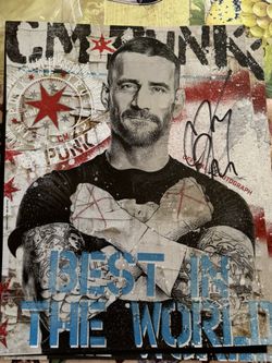 Cm Punk Signed Poster