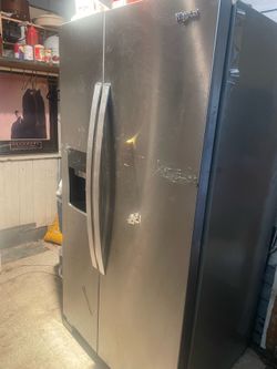 Whirlpool refrigerator 2 door stainless steel for sale