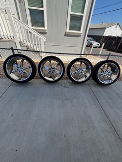 24” BORGHINI RIMS & TIRES 6x139.7 🔥 $317 OBO ( see⬇️)
