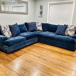 🦋🦕Blue Navy sectional🤩 🛋couch Sofa sala 🦕🦋