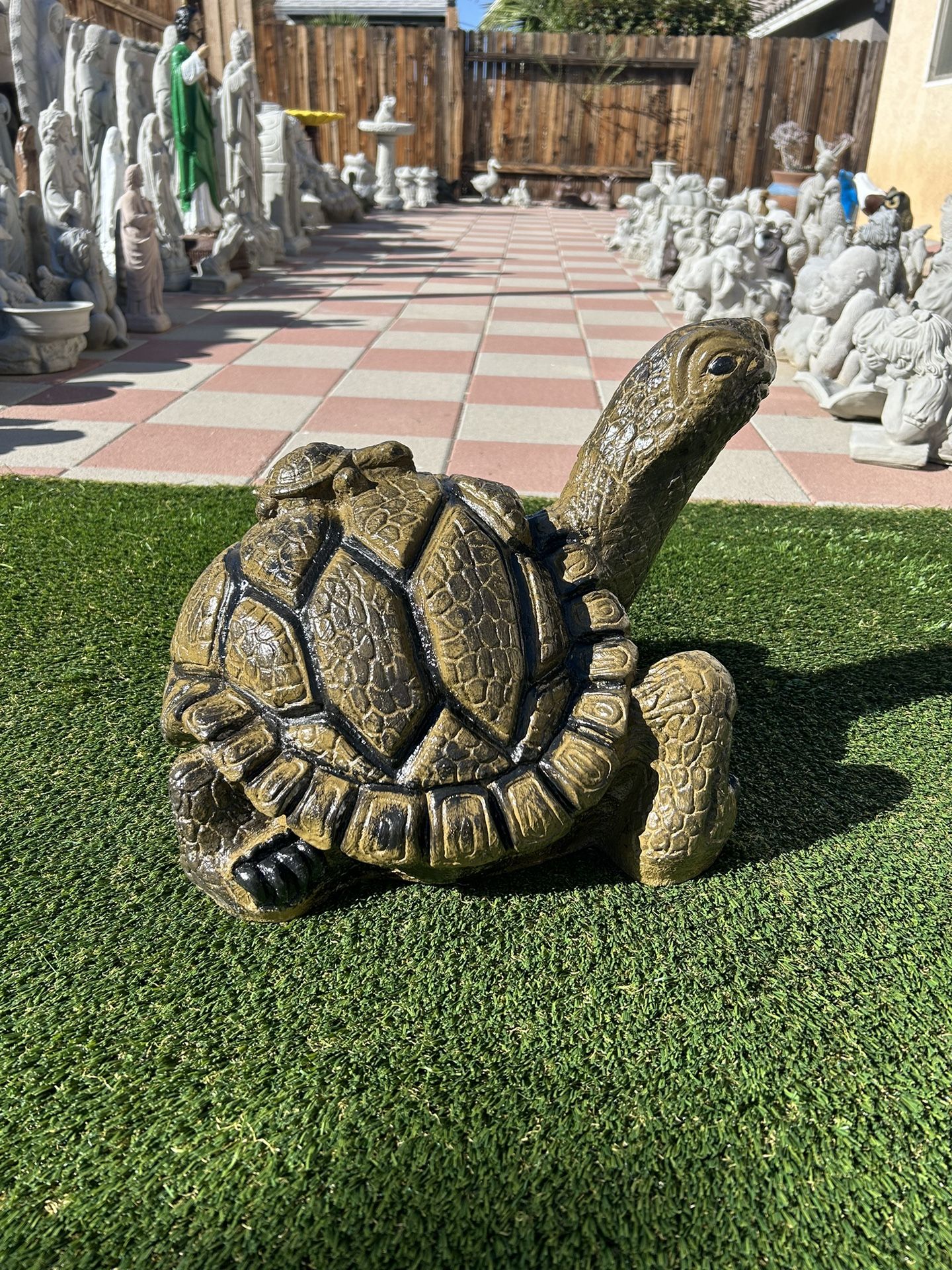 New Turtle Made Out Of Cement Perfect Gift 🎁