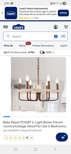 French Country 6 Light Chandelier