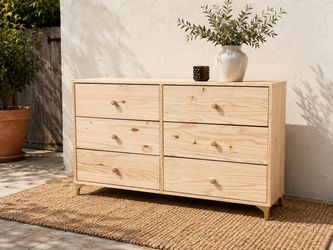 The Sunwashed Pine Six-Drawer Dresser