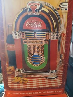 11 1/4" coke & song  jukebox cookie jar