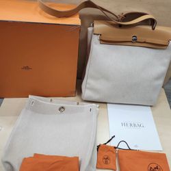 Hermes Herbag, Complete With Box & Papers