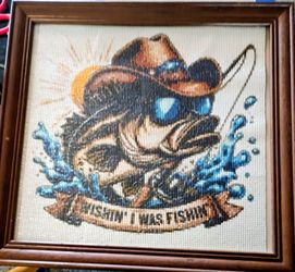 Wishing I was fishing diamond painting