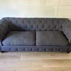 Grey Couch and Sofa Set