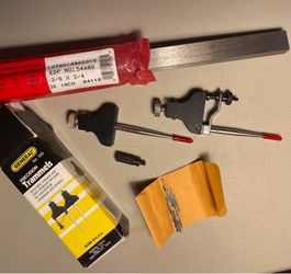 Precision Trammels & 36” Starrett Oil-Hardening Ground Flat Stock