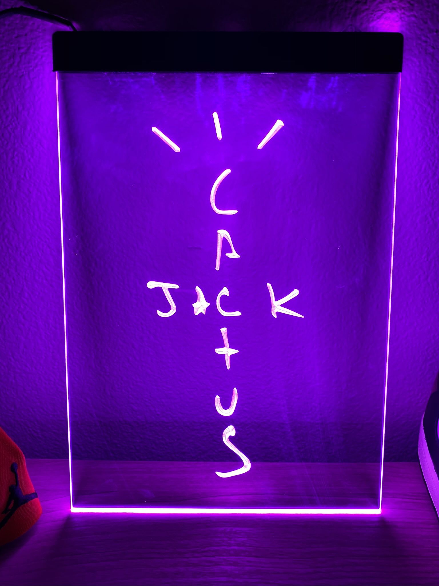 CACTUS JACK TRAVIS SCOTT LED NEON PURPLE LIGHT SIGN 8x12