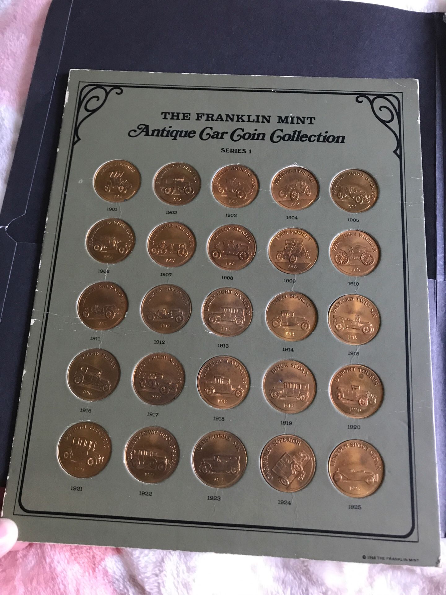 The franklin mint antique car coin collection