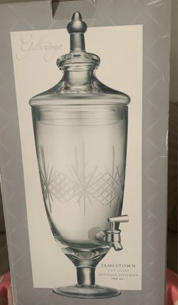 Beautiful cut  glass beverage dispenser