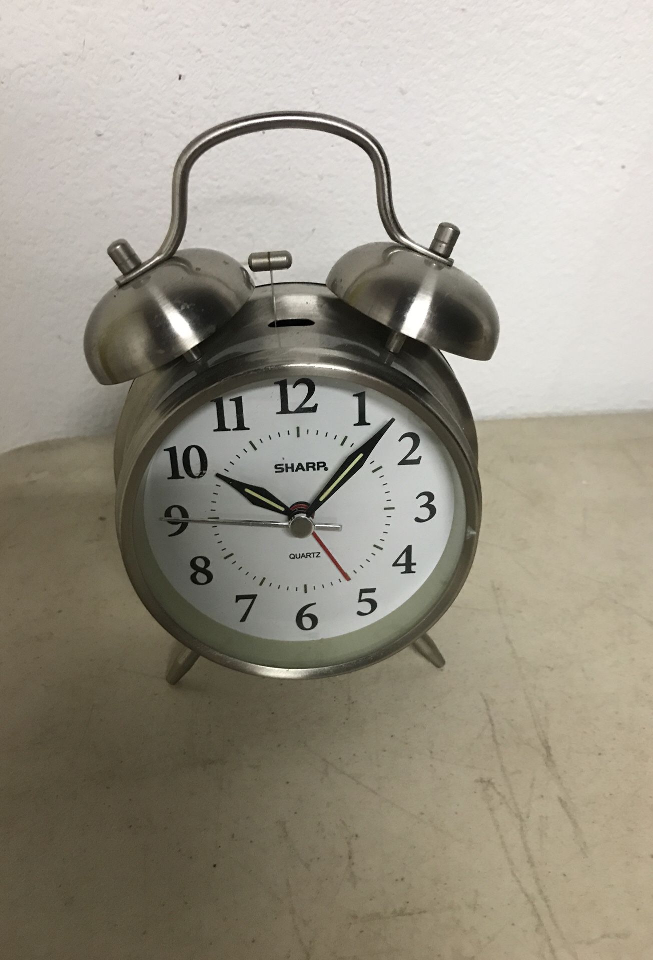 SHARP glow in the dark old school ALARM CLOCK