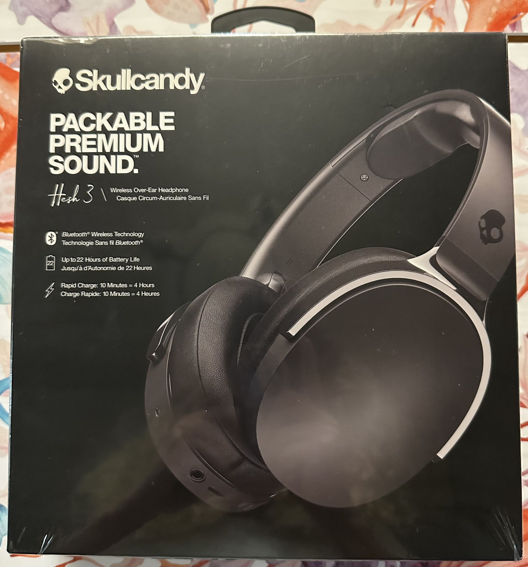 🎧 SKULLCANDY; Packable, Premium Sound, Hesh 3, Wireless, Over-Ear Headphone - New in the Box and Sealed ⭐️⭐️⭐️