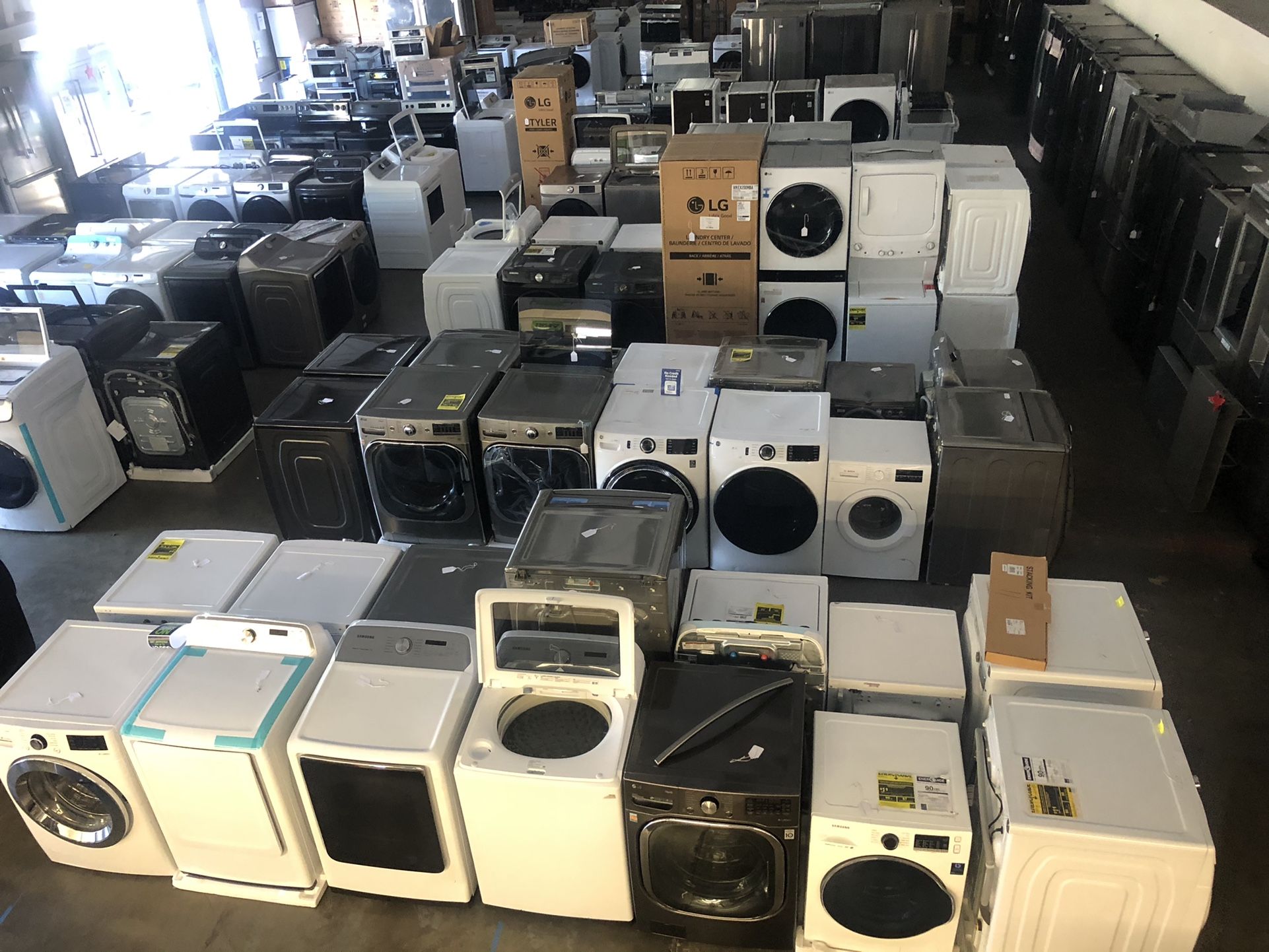 NEW WASHERS AND DRYERS