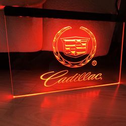 CADILLAC LED NEON RED LIGHT SIGN 8x12