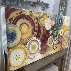 Wall Art Framed Canvas, Abstract Wall Decor 