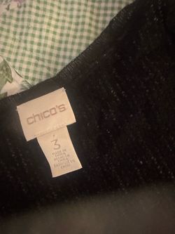 Chicos glamorous BLK cardigan size 3 Extra Large