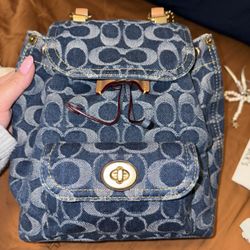 Coach Riya 21 Denim Backpack