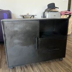 Mobile Filing Cabinet With outlets