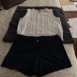 Nautica shorts & Ann Taylor top