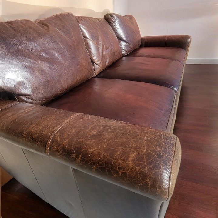 Real Leather Sofa FREE DELIVERY