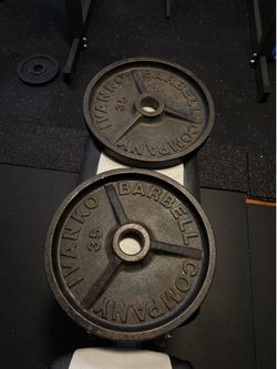 (2) 35 lb Ivanko Weighted Plates