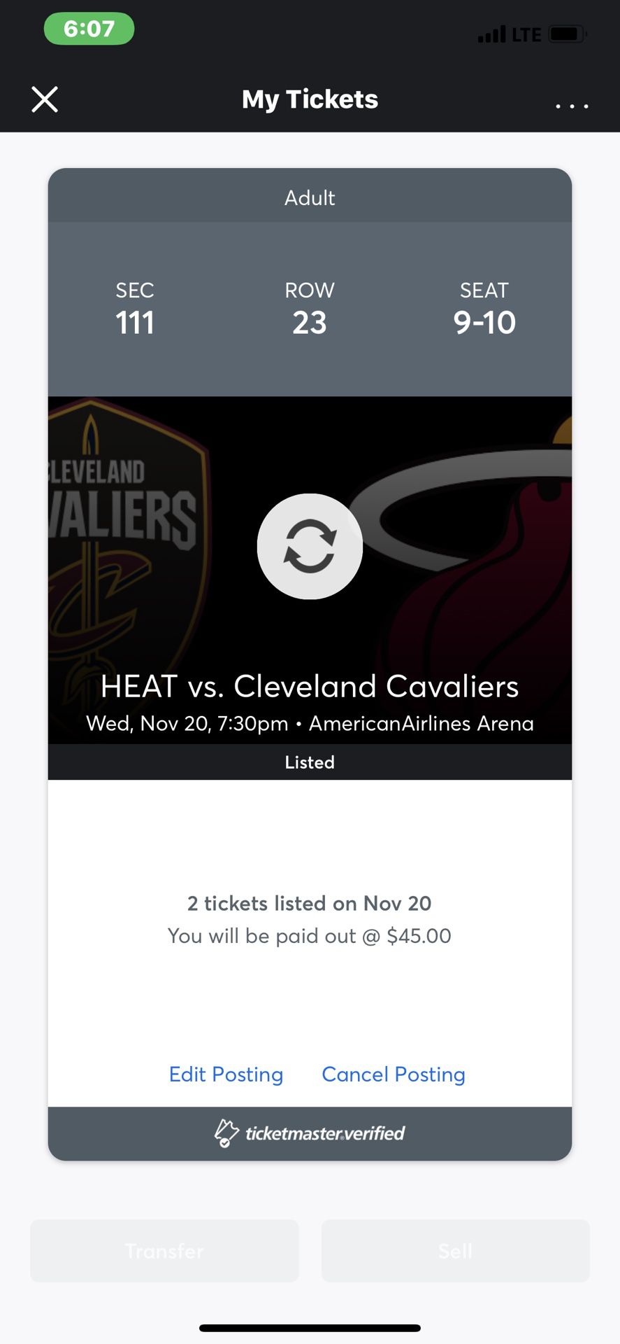 2 Heat Tickets for today cleavland Cavaliers
