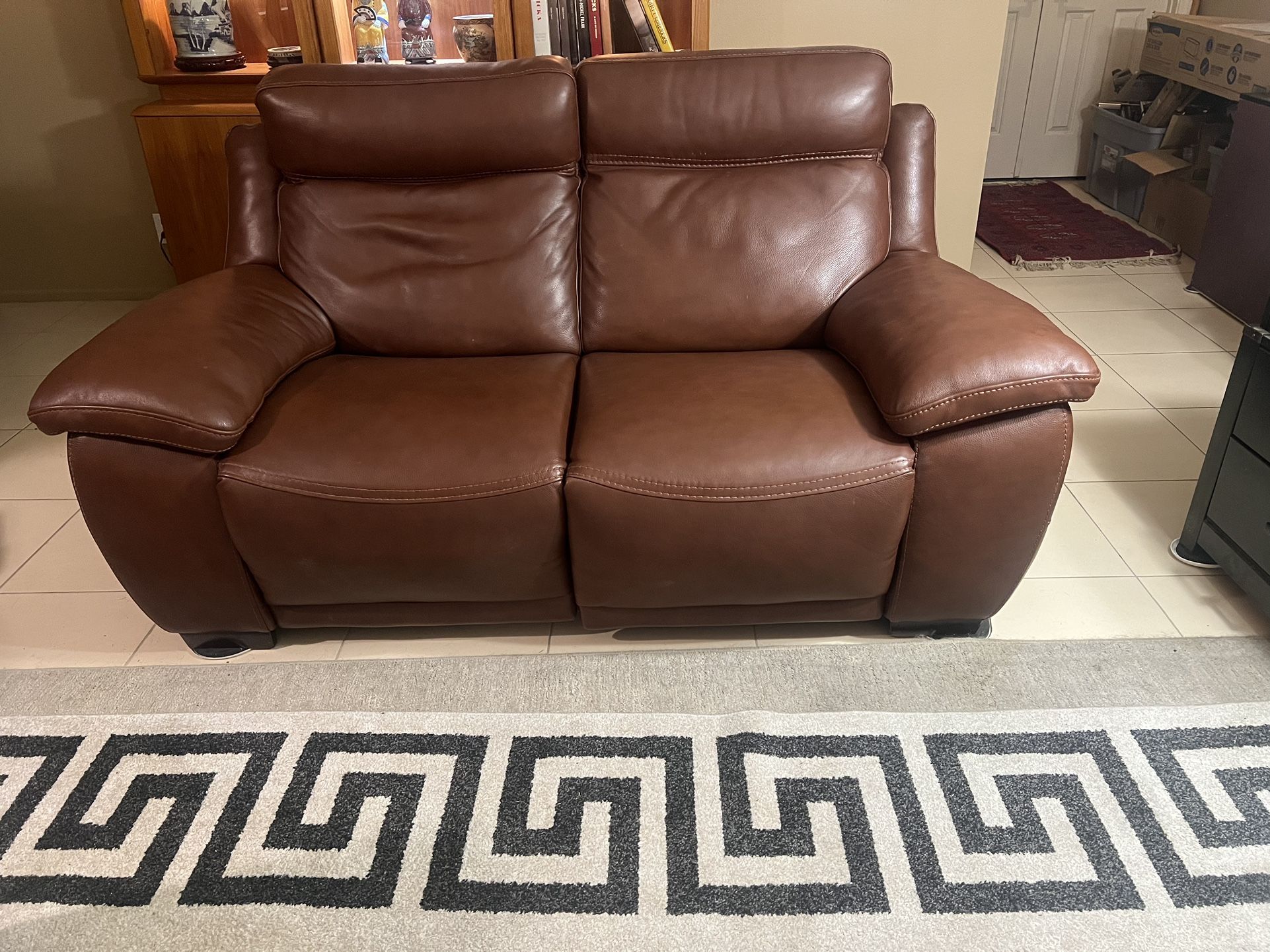Natuzzi Electric Reclining Loveseat