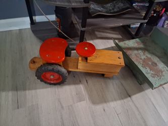 Vintage Handman Wooden Tractor