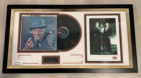 Frank Sinatra ‘Come Dance With Me’ Vinyl + Limited Edition Rat Pack Live 1964 Framed Memorabilia