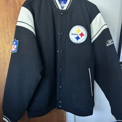 Reebok NFL Letterman Jacket-Steelers