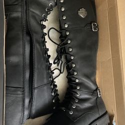 Harley Davidson Leather Waterproof Boots 