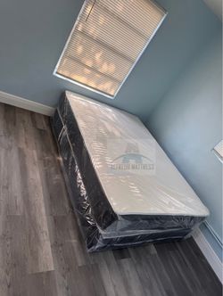 NEW FULL SIZE 54x75” MATTRESS AND BOX SPRING-2pcs