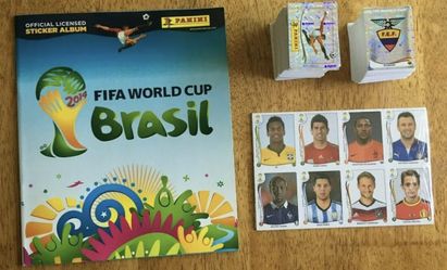 Panini World Cup 2014 SOFT Cover Empty Album Complete 640 Stickers + Update Set