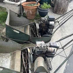 working good. The other one for the parts. Free lawnmowers 1 working good. The other one for the parts.