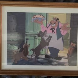 Two Lady And The Tramp Disney Framed Pictures ($16/piece)