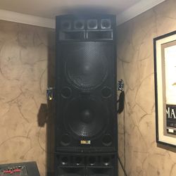 15” House Speakers & Mixer