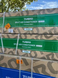 r TURBRO 18,000 BTU Dual Zones 24 SEER2 Inverter Mini Split AC/Heating System, Ductless with Heat Pump, Wi-Fi Enabled, (9K+9K