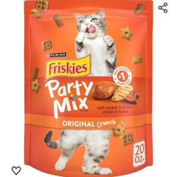 
Purina Friskies Cat Treats, Party Mix Original Crunch - 20 oz. Pouch


