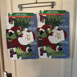 NEW Tapestry Placemats Santa Christmas Holiday Decor  