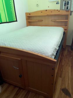 Full size captains bed