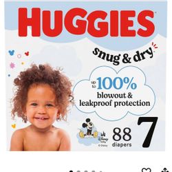 Huggies Size 7 Snug Dry -Diapers -Pañales 