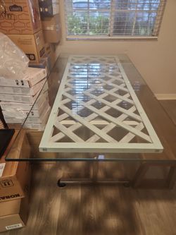 Glass table top