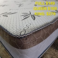 King. Queen. Full And Twin Mattress And Box Spring 