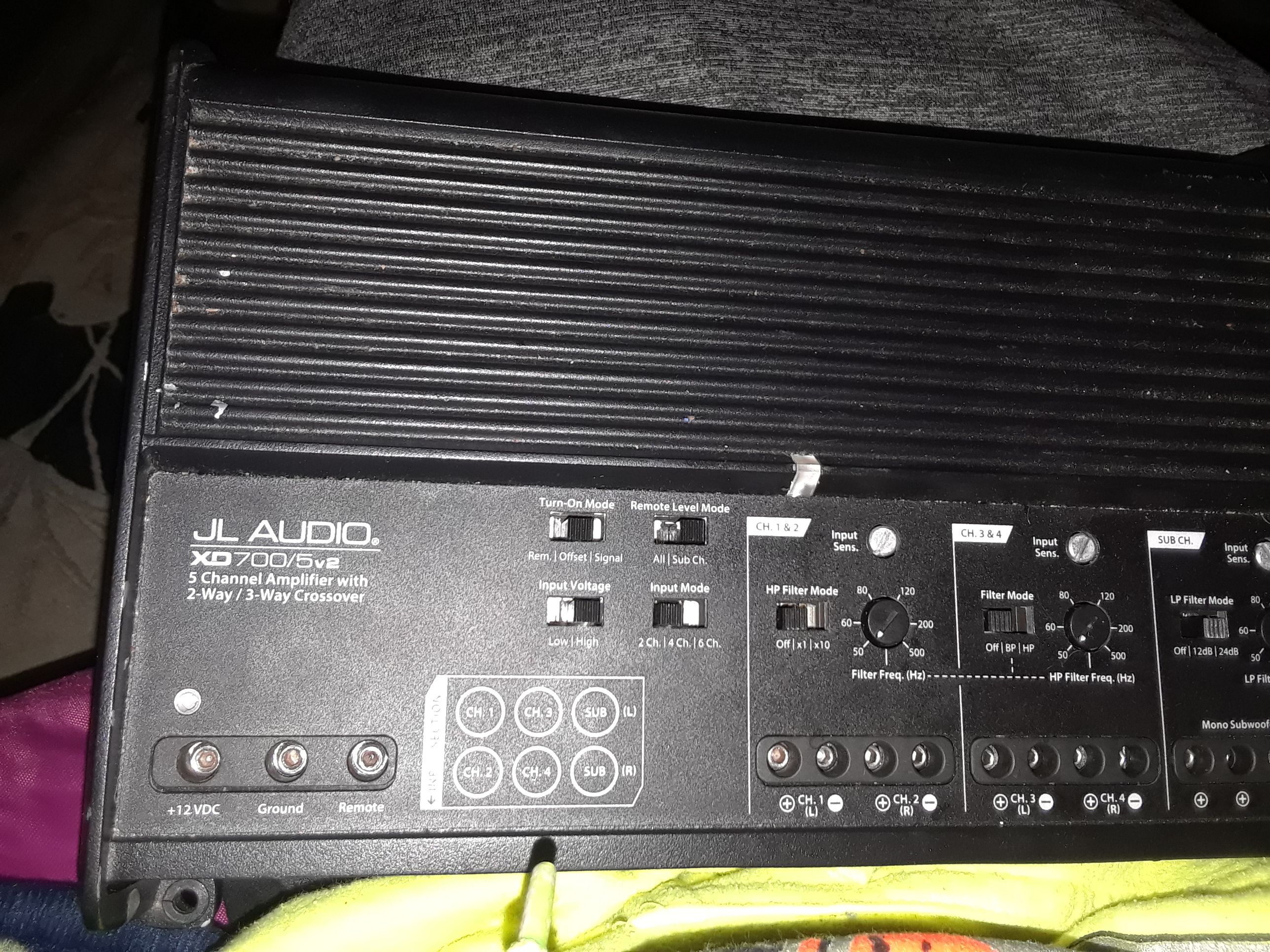 JL Audio XD700/5v2 5 channel amp with 2way/3 way crossover