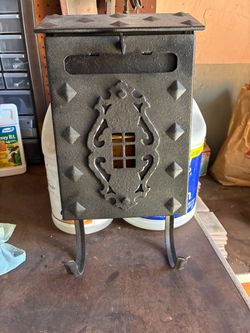 Vintage 1930’s Gothic Metal Mailbox