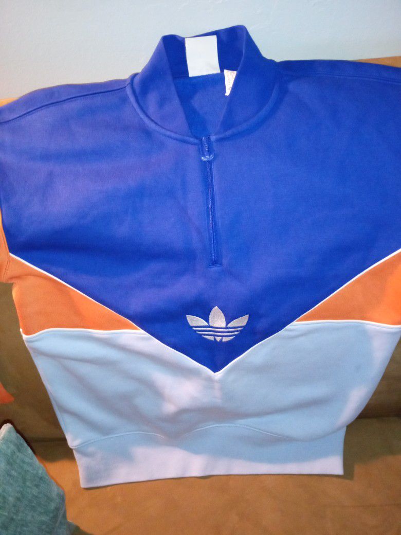 Adidas Women Multi Color Crop Long Sleeve Jacket*NEW*
