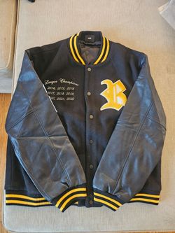 Revenge Leather Varsity Jacket