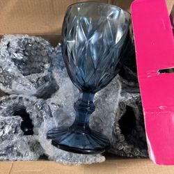 Set Of 100 Blue Glasses